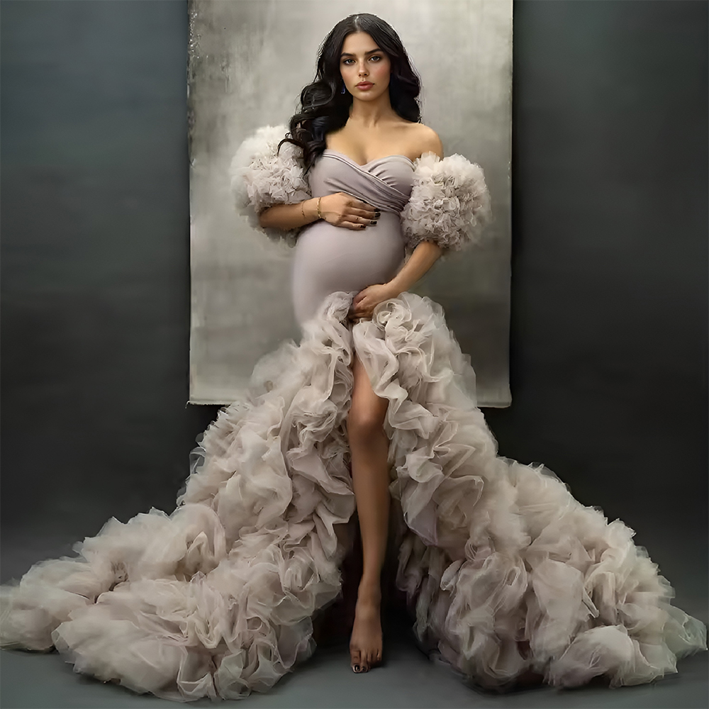 Photography Club - Vestido de Gestante com Babados e
