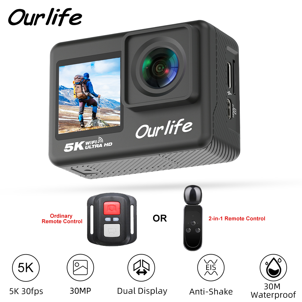 Câmera de ação Ourlife 5K30FPS - Photographic Memory avaliação e preço