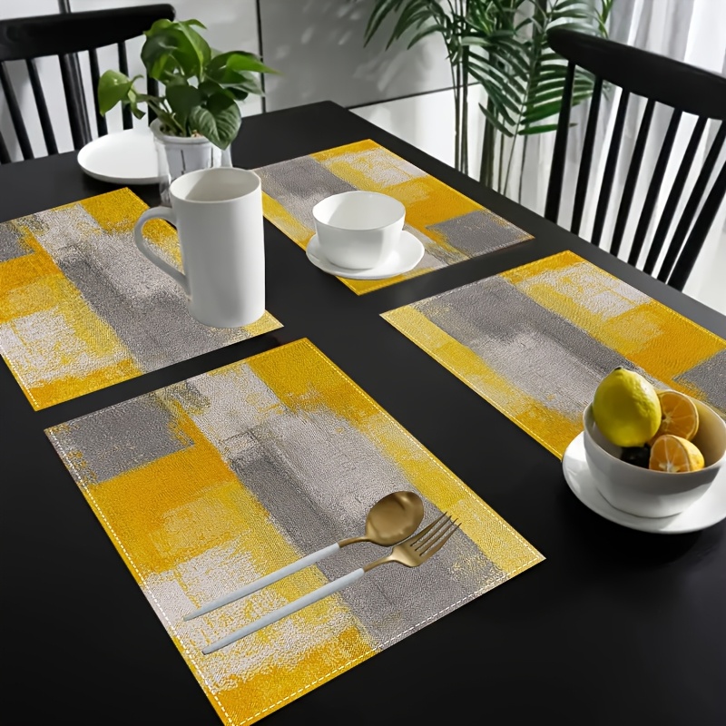 Sousplat VIKAMA Amarelo e Cinz - Photography Geometry avaliação e preço